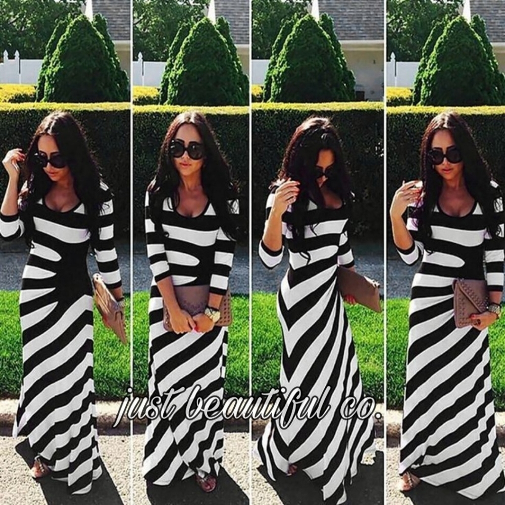 Women's Striped Maxi Dress